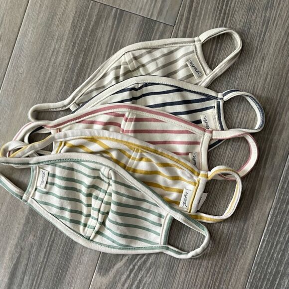 NWOT Pehr bundle of 5 striped kids cloth face masks - Picture 2 of 4